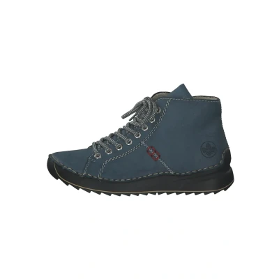 Imagen de Rieker Mujer Botines 71510, señora con Cordones,Bota Cordones,Zapato de transición,Bota,Media Bota,Azul (Blau / 14),39 EU 6 UK