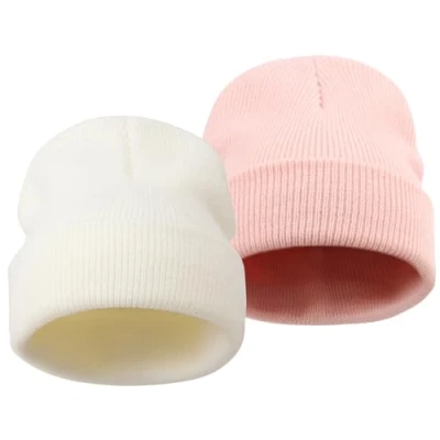Imagen de DRESHOW 2 Piezas Toddler Beanie Kids Invierno Sombreros Niños Soft Knit Unisex Sombrero para Bebé Niñas Gorro Cálido Beanies 6 Meses 7 Años