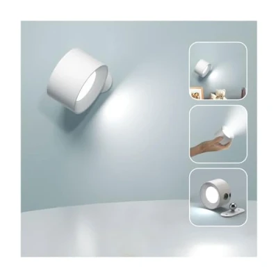 Imagen de Feallive lámpara LED de pared para interior, con batería 1800 mAh puerto carga USB, control táctil, 3 niveles brillo, pasillo, inalámbrica