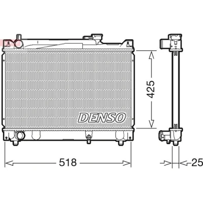 Imagen de DENSO DRM47030 Radiador, refrigeración del motor 518 425 25 SUZUKI: Vitara I SUV, Grand 1 SUV