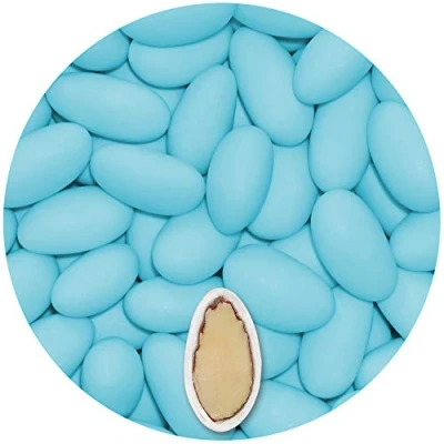 Imagen de EinsSein 0,5kg Peladillas de almendras boda Gracile midi azul celeste mate peladilla almendra bautizo bautizos grageas comunion comunión niño baratas confeti Fiesta cumpleaños chocolate Evento