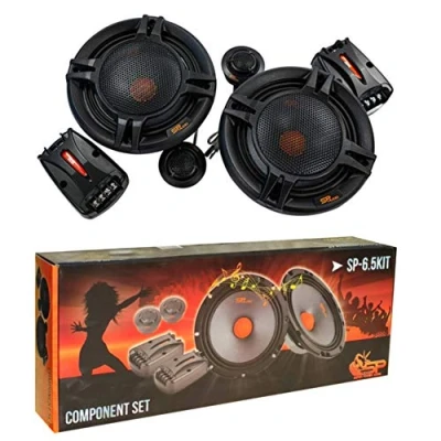 Imagen de SP AUDIO 1 Kit de 2 vías 6.5KIT SP6.5KIT 6.5&quot; 16.50 cm 165 mm diámetro 180 Watts rms 360 máx woofers tweeters crossovers para Auto 4 Ohm, por par