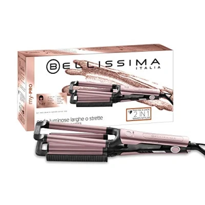 Imagen de BELLISSIMA Imetec GT20 100 My Pro Beach Waves, Plancha para hacer ondas anchas y estrechas, 3 niveles de temperatura, placas revestidas cerámica