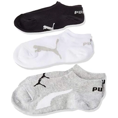 Imagen de Puma Sneaker, Blanco (White/Grey/Black), 23 26 (Pack de 3) Unisex Niños