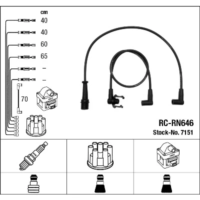 Imagen de NGK 7151 Juego de Cables Encendido 5