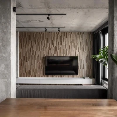 Imagen de Wooden Wall Design Paneles de pared madera roble natural con aspecto 3D, modelo Correctus (1 m2).