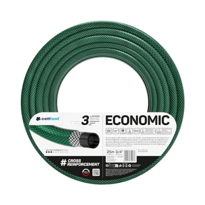 Imagen de Cellfast Manguera de jardín ECONOMIC 3 capas, con un diámetro 3/4&quot;(19mm) y una longitud 25 metros.