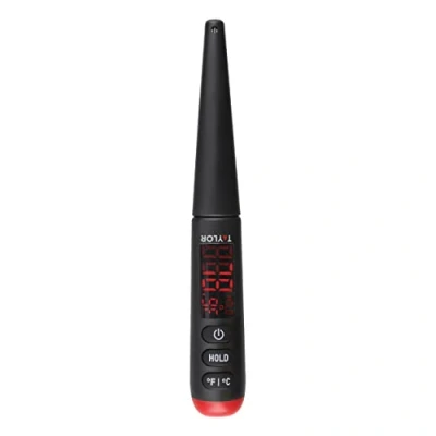 Imagen de Taylor Pro Termómetro Digital para Alimentos Sonda con Pantalla LED Brillante, Ideal Carne y Pescado, Plástico / Acero Inoxidable, Negro, 24.5cm