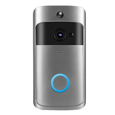 Imagen de Cámara de timbre con video WiFi,timbre seguridad para el hogar inalámbrico HD,cámara sistema interfono, detección movimiento PIR soporte/audio bidireccional/visión nocturna/gran