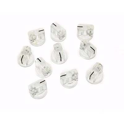 Imagen de Dopro Juego de 10 pomos pedal para guitarra, efecto AMP, transparente
