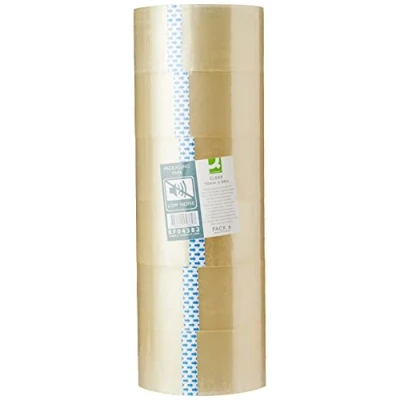 Imagen de Q Connect KF04382 Cinta Adhesiva Polipropileno Transparente 66 Mt X 50 Mm Para Embalaje Bajo Ruido