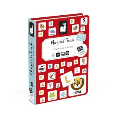 Imagen de Janod Magneti&#039;Book Alfabeto Italiano Juego Educativo Magnético de 118 Piezas Desarrolla la Motricidad Fina y Imaginación A Partir 3 Años, J02594