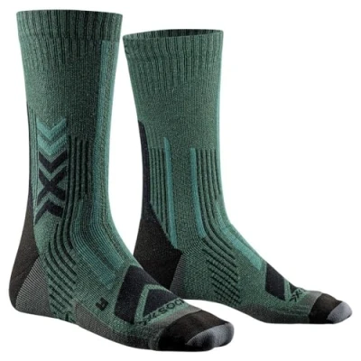 Imagen de X Socks Hike Perform Merino Crew, Calcetines, Unisex adulto, Dark Sage/Black, 45 47