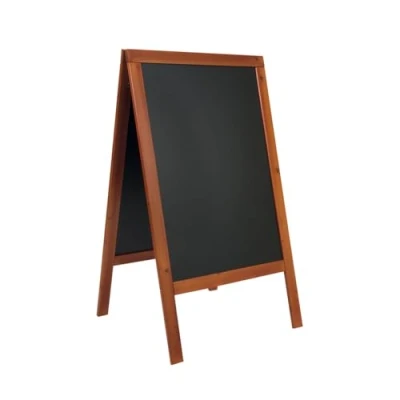 Imagen de SECURIT Pizarra con caballete en Madera de Pino &quot;Woody&quot; para Rotulador Tiza Líquida Restaurante, Bar, Cafetería Tienda 69 x 125 cm Negro