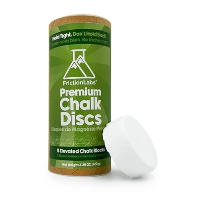 Imagen de Friction Labs Discos de Magnesio Bloques Tiza Prémium para Escalar, Levantar Pesas, Gimnasia y Bolos Gimnasio no Ensuciar 5 24 Gramos (0,85 oz)