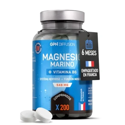 Imagen de Magnesio marino y Vitamina B6 548 mg 200 comprimidos