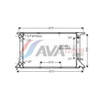 Imagen de PRASCO AIA2293 Radiador, refrigeración del motor Aluminio 720 468 22 Con acoplamientos rápidos Aletas soldadas AUDI: A5 B8 Sportback