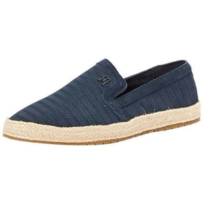 Imagen de Tommy Hilfiger Alpargatas para Hombre Classic Suede Calzado de Tela, Azul (Desert Sky), 40