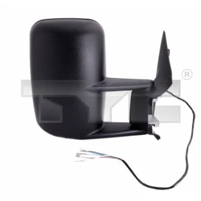 Imagen de espejo retrovisor Tyc 337 0106 izquierda negro convexo, brazo corto de espejo, para ajuste elect. VOLKSWAGEN: LT 28 46 2 Kasten