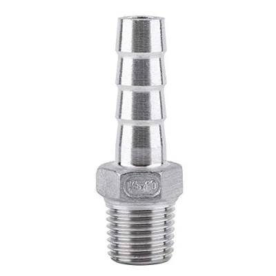Imagen de 1 conector de manguera púas rosca adaptador dfe cola acero inoxidable SS304 1/8 &quot; 3/4&quot;(1/4 x 10 mm)