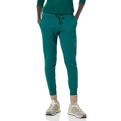 Imagen de Amazon Essentials Pantalones De Correr Forro Polar con Puños (Disponibles En Tallas Grandes) Mujer, Verde Oliva, M