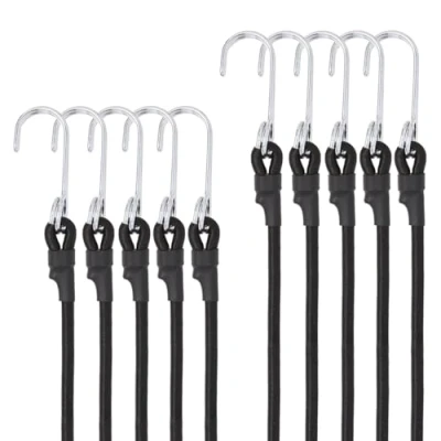 Imagen de Pulpos Elasticos,Gomas Elasticas con Gancho 30 CM Elasticos Transporte 10 Cuerda Elastica para Moto Camping Toldo,Negro.