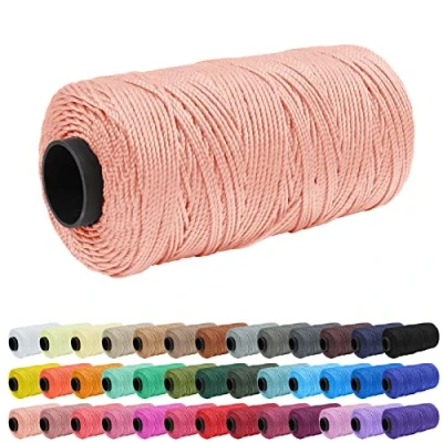 Imagen de Uiopa Hilo Macrame 1,5mm x 200m Cuerda Polipropileno de Ganchillo para DIY y Tejido, Bolso Mano, Sombrero, Proyecto Macramé, Manualidades, Decoración Hogareña