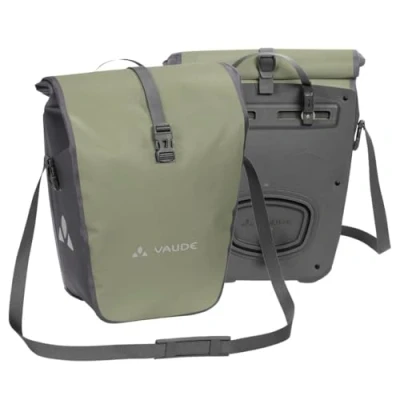 Imagen de VAUDE Alforjas para portaequipajes Aqua Back de 2 x 24 L, Color Beige, Bolsas traseras, Impermeables, portaequipajes, fijación fácil, Fabricado en Alemania
