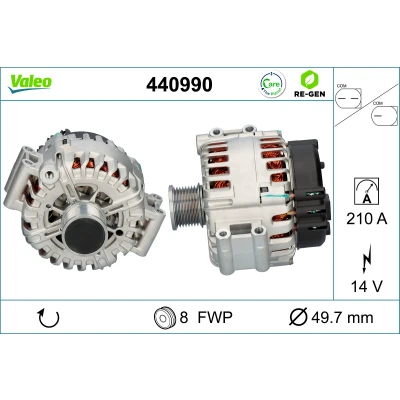 Imagen de Alternador trifásico VALEO RE GEN 440990