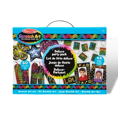 Imagen de Melissa &amp; Doug Deluxe Party Pack Llavero Scratch Art, Multicolor (42045)