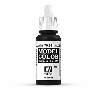 Imagen de Vallejo Model Color Pintura Acrílica, Negro (Glossy Black), 17 ml