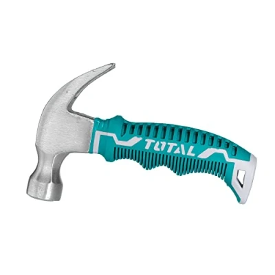 Imagen de TOTAL Martillo Mini de Carpintero Peso 220 gr Cabeza Acero Forjado Sacaclavos Pala Curva Herramienta Carpintería y Ebanistería Mango Fibra