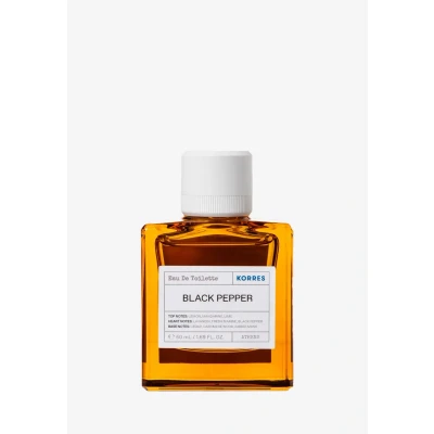 Imagen de KORRES Black Pepper Eau de Toilette para hombre, aroma fresco con notas cítricas, dermatológicamente probado, vegano, 50 ml