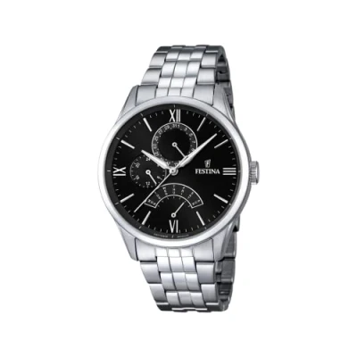 Imagen de FESTINA Reloj Modelo F16822/4 de la colección Retro, Caja 43 mm Negro con Correa Acero para Caballero