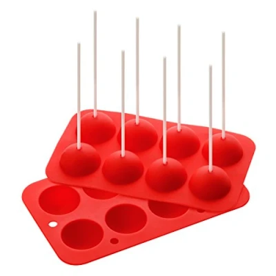 Imagen de Premier Housewares Ocho Bola para 6 Pasteles cakepops (Silicona), Color Rojo
