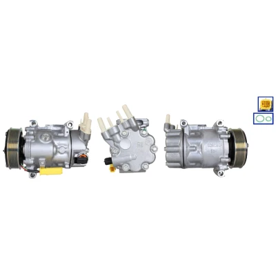 Imagen de LUCAS ACP01275 Compresor de Aire Acondicionado PAG 46 YF R134a, R1234yf con juntas CITROËN: C5 3, III Familiar, PEUGEOT: 508 I SW, Sedán