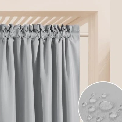 Imagen de ROOM99 Garden Line Cortina para Exteriores con Cinta fruncidora (155 x 220 cm de Ancho Altura, Resistente a la Intemperie, Impermeable, protección Solar, jardín, al Viento, Color