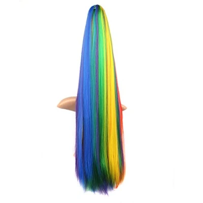 Imagen de MapofBeauty 70cm/ 28 pulgada largo lacio cola de caballo seorita (colores del arco iris Colors)