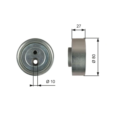 Imagen de GATES T36755 Rodillo Guia FleetRunner Micro V Stretch Fit SUZUKI: Grand Vitara 1 SUV