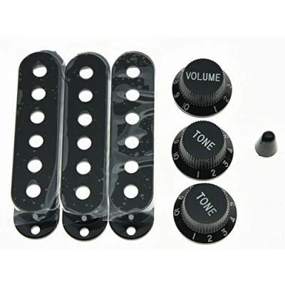 Imagen de KAISH Tapas negras ST Strat para pastilla y tapa de interruptor 5 vías
