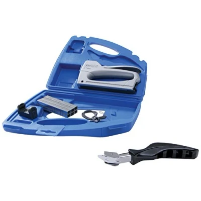 Imagen de Rapesco 0930 Z T Pro Kit de Grapadora Manual Metálica con 4000 Grapas y Quitagrapas R3, Gris