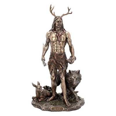 Imagen de Nemesis Now Herne and Animals Figura Decorativa (38 cm, 21 cm), Color Bronce