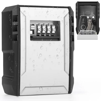 Imagen de Gaethra Caja Llaves Pared, Seguridad de Tamaño Grande 4 Dígitos, Resistente al Agua y a la Corrosión, Cajetin con Codigo, Ideal para Hogar, Oficina, Escuela, Garaje Más