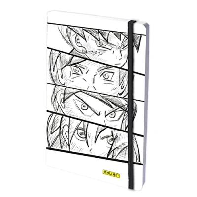 Imagen de Online Bullet Journal Dotted A5 con banda elástica manga, papel FSC de 120 g/m², 144 páginas interiores tapa blanda, diario para notas, bocetos, lettering