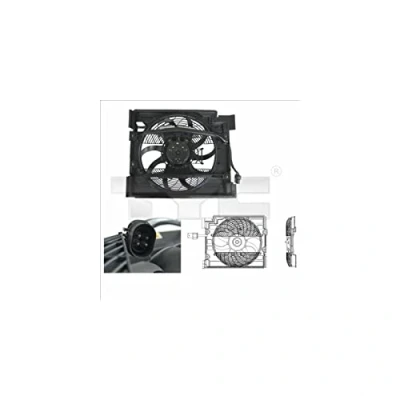 Imagen de TYC 803 0006 Ventilador de radiador para vehículos con climatizador 400 270 bastidor (armazón) unidad control BMW: 5 Berlina
