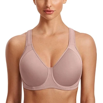 Imagen de SYROKAN Sujetador Deportivo Alto Impacto X Back Tallas Grandes Cómodo para Mujer Ladrillo 90E