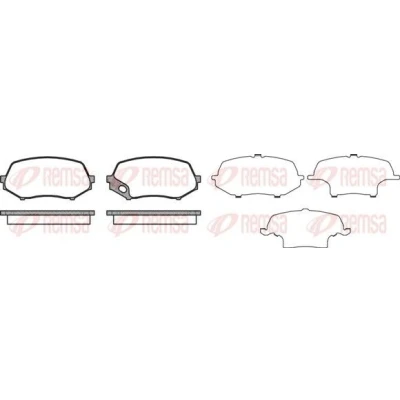 Imagen de REMSA 1337.00 Juego de pastillas freno Eje delantero con lámina adhesiva accesorios DAIHATSU: Rocky SUV