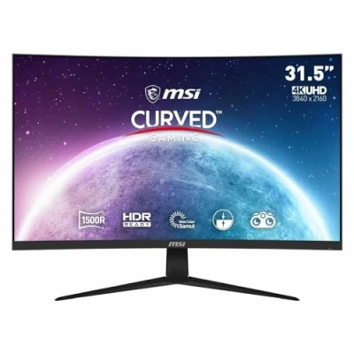 Imagen de MSI G321CUV, Monitor Curvo Gaming 31.5&quot;, 4K UHD (3840 x 2160) 60 Hz, VA Curvatura 1500R, 16:9, 1 ms de Respuesta, 250 nits, HDR Ready, Negro