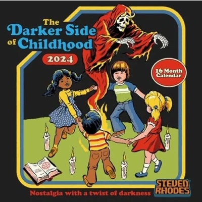 Imagen de Steven Rhodes Calendario 2024 (diseño del lado oscuro de la infancia) Planificador mensual 30 cm x Producto oficial