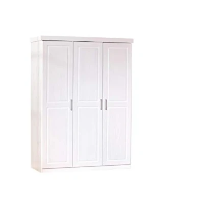 Imagen de Inter Link Armario de puertas batientes ropero dormitorio 3 Pino macizo Magnus Lacado blanco